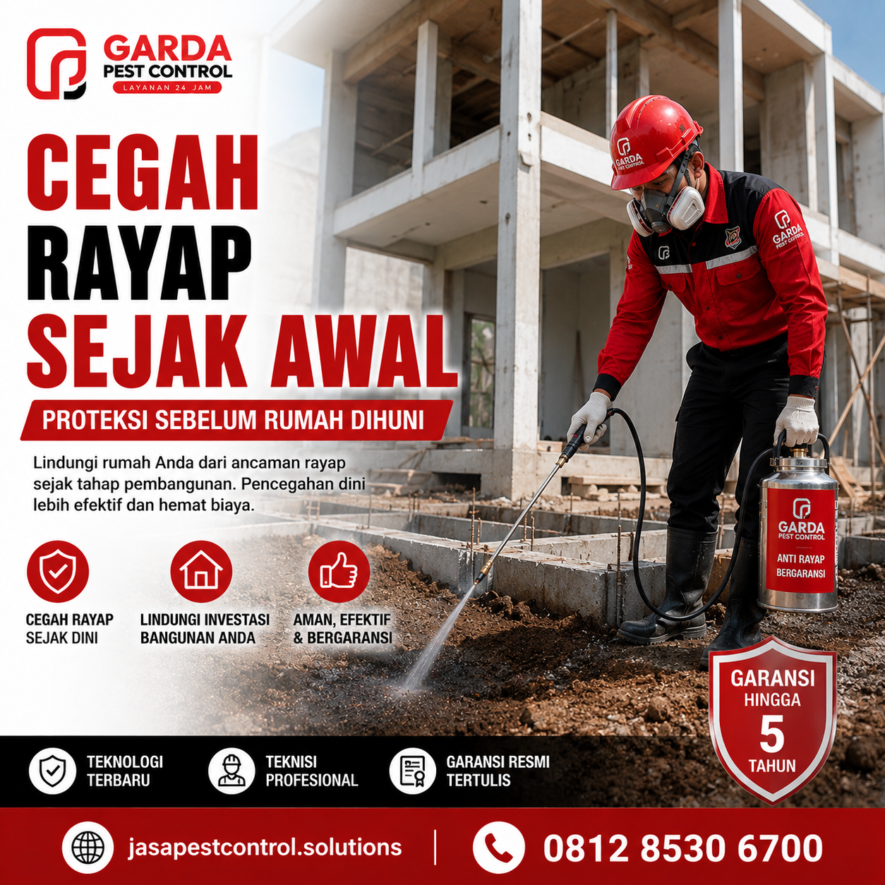  Jasa Semprot Rayap Pra Konstruksi di Solo