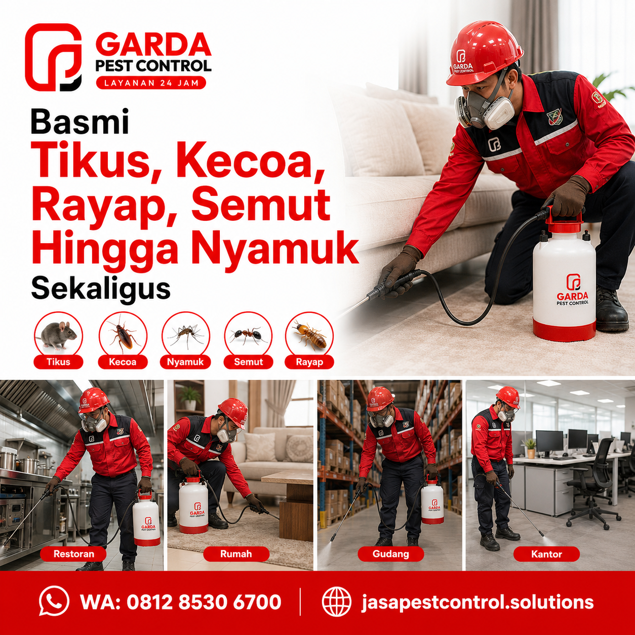 Jasa Pembasmi Hama Surabaya Bebas Gangguan | Garda Pest Solutios